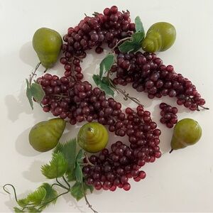Faux Fruit Grapes & Pears